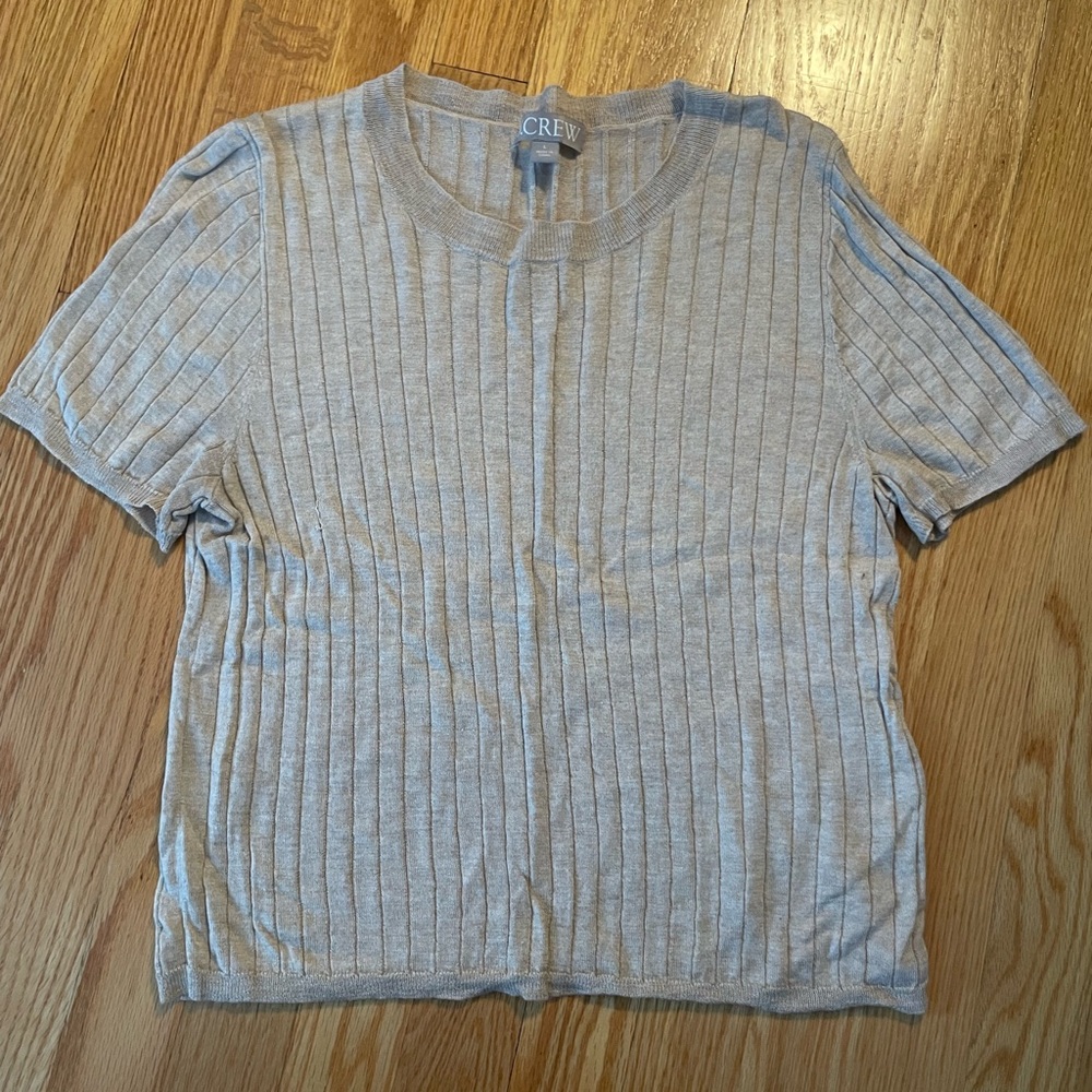 Jcrew silk blend cropped t shirt